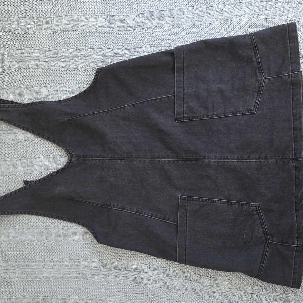 WE THE FREE High Roller Skirtall Large Mineral Black Free People EUC - Picture 5 of 9